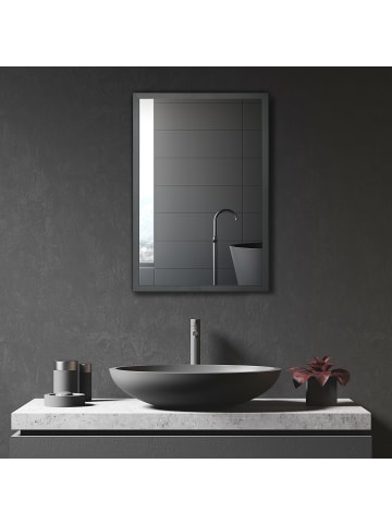 Kleankin Spiegelschrank-40L x 12B x 60H cm-Schwarz