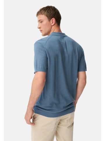 Camel Active Leichtes Strick-Polo aus reiner Baumwolle in Steinblau