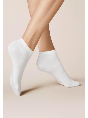 Kunert Sneakersocken Sensual Cotton druckfreier Bund in White