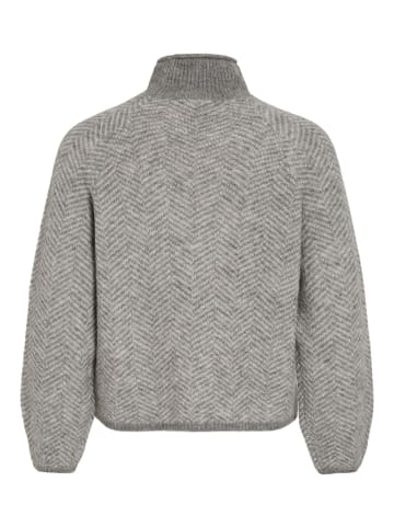 Vila Strickpullover in Medium Grey Melange