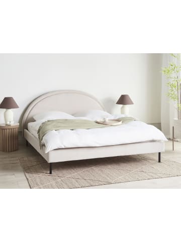 Beliani Doppelbett MARGUT in Beige - (W) 196 x (H) 116 x (L) 214 cm