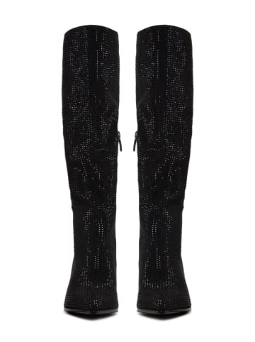 CESARE GASPARI Knee-high Jewel embellishment boots in Schwarz