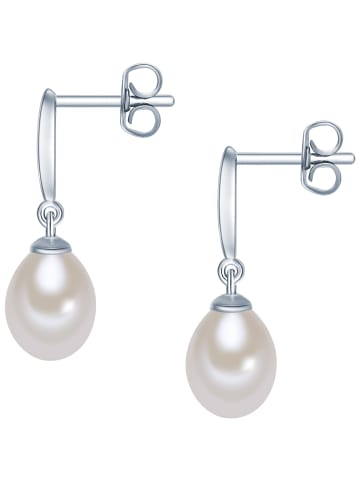 Valero Pearls Perlen-Ohrstecker Sterling Silber Süßwasser-Zuchtperle in silber