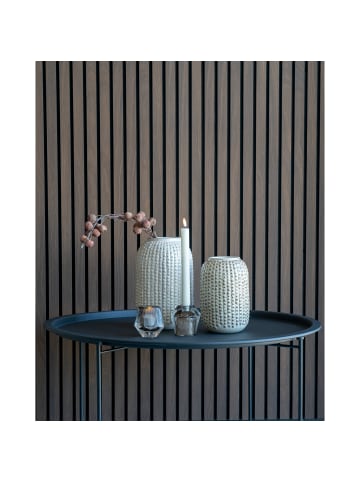 House Nordic Vase Beige Rund mit Muster 25 cm