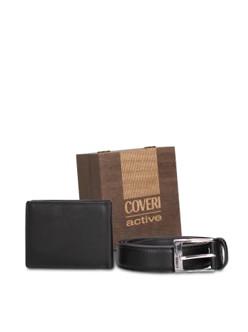 Enrico Coveri Geldbörsen- und Gürtel-Set in BLACK
