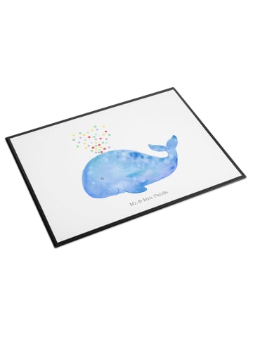 Mr. & Mrs. Panda Bastelmatte Wal Konfetti ohne Spruch in Weiß