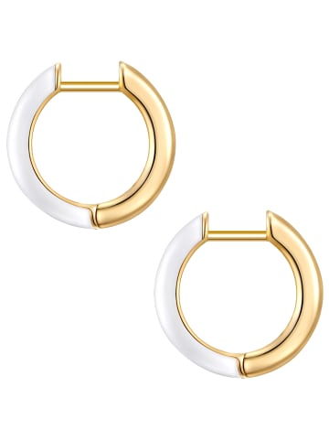 Yokoamii Creolen Metall-Legierung in gelbgold