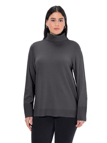 Ulla Popken Pullover in anthrazit melange