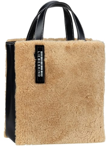 LIEBESKIND BERLIN Handtasche Shearling Paper Bag S in Dark Clay