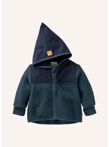 Hessnatur Wollwalk Jacke in dunkles petrol