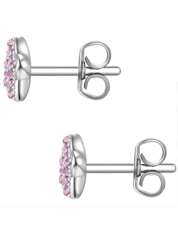 Glanzstücke München Ohrstecker Sterling Silber Zirkonia rosa in silber