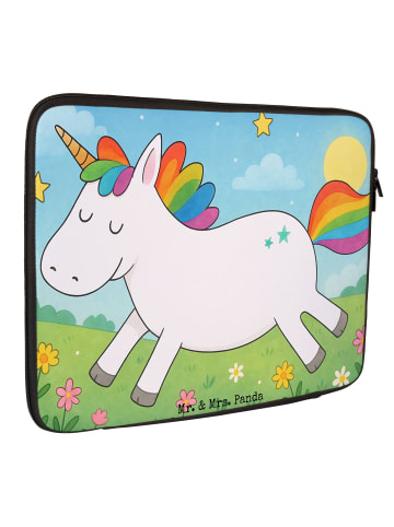 Mr. & Mrs. Panda Notebook Tasche Einhorn Happy Design ohne Spruch in Weiß