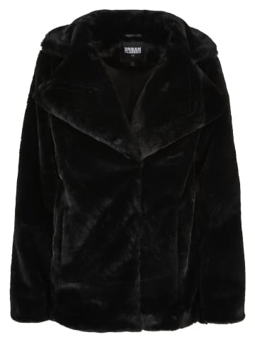 Urban Classics Urban Classics Damen Ladies Lapel Teddy Jacket in black