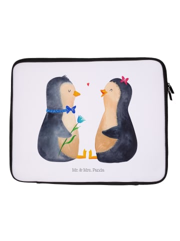 Mr. & Mrs. Panda Notebook Tasche Pinguin Pärchen ohne Spruch in Weiß