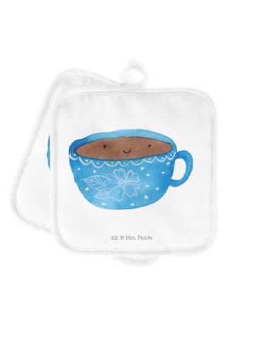 Mr. & Mrs. Panda Topflappen Kaffee Tasse ohne Spruch in Weiß