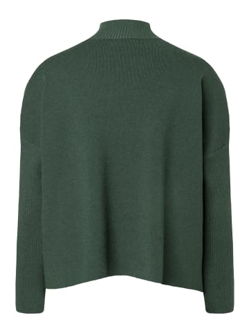 More & More weiter Feinstrickpullover mit Rippenärmel in dark bottle green