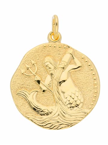 Adeliás 333 Gold Sternzeichen Anhänger Wassermann Ø 18,2 mm in gold