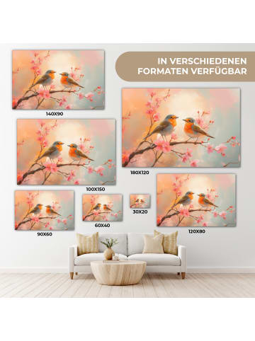 MuchoWow Leinwand Bilder Hellrosa