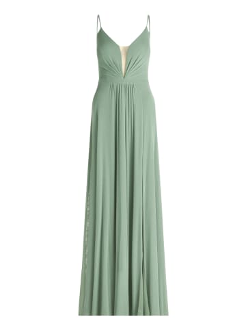 Vera Mont Abendkleid mit Lurexfaden in Grau/Grün