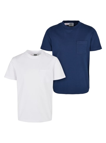 Urban Classics T-Shirts in white/darkblue