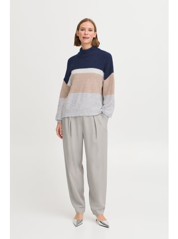 b. young BYOMEA STRIPED JUMPER 2 - KNIT Loose fit in Medieval Blue Mix