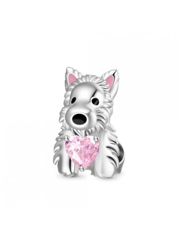 GNOCE Sterling Silber Zirkonia Welpe Charm