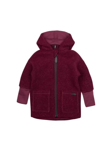 pure pure by BAUER Kapuzenjacke aus Wollwalk in burgundy