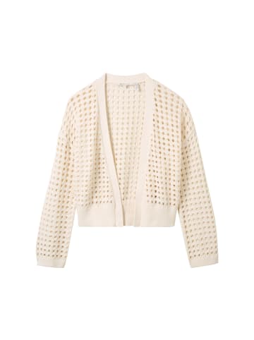 TOM TAILOR Denim Strickjacke in Gardenia White