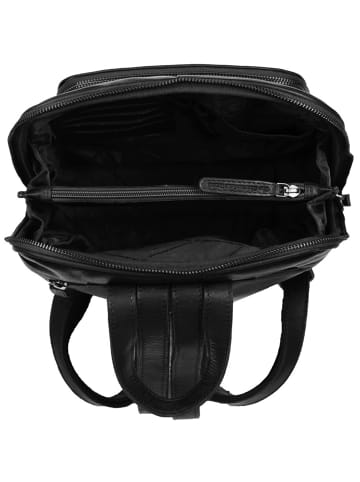 The Chesterfield Brand Wax Pull Up City Rucksack Leder 34 cm in schwarz