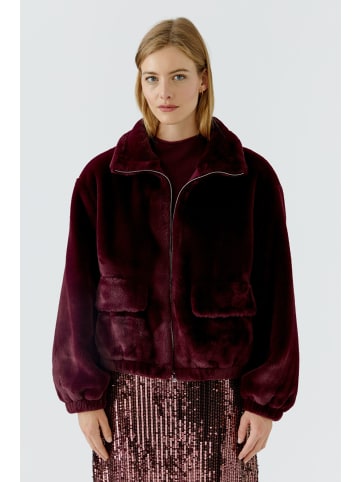Oui Outdoorjacke im Blouson-Stil mit 58 cm Länge in Bramble Berry