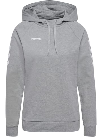 Hummel Hummel Cotton Kapuzenpullover Hmlgo Multisport Damen Atmungsaktiv in GREY MELANGE