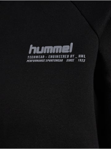 Hummel Trainingsjacke "Tech Fleece Boxy Half Zip" in Schwarz