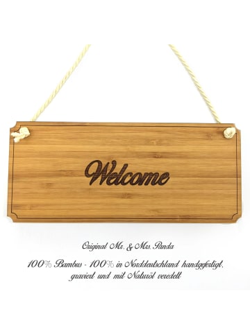 Mr. & Mrs. Panda Schild Welcome mit Spruch in Keine Angabe