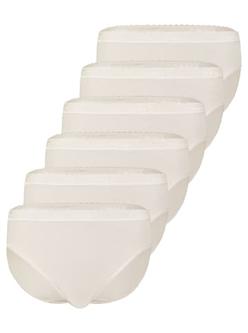 Nina von C. 6er Pack Damen Midislip in champagner
