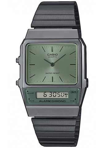 Casio Edgy Armbanduhr AnaDigi Anthrazit/Grün