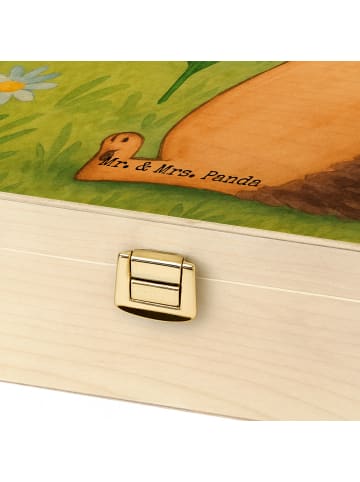 Mr. & Mrs. Panda Tee Organizer Igel Blumen Design ohne Spruch in Weiß