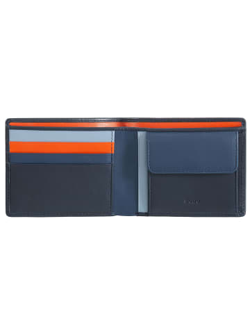 DuDu Geldbörse RFID Leder 11 cm in navy