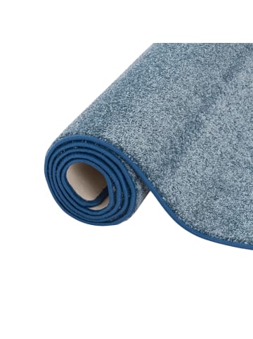 Snapstyle Hochflor Velours Läufer Teppich Luna in Blau