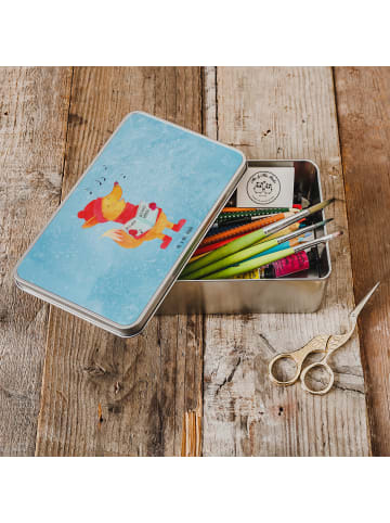 Mr. & Mrs. Panda Geschenkbox Fuchs Sänger ohne Spruch in Eisblau