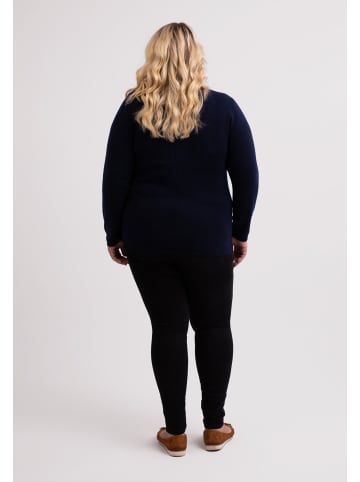 CASH-MERE.CH Rundhals Pullover in Marine Blau