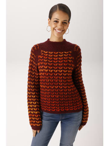 Aniston CASUAL Strickpullover in bordeaux-rot-orange-gelb