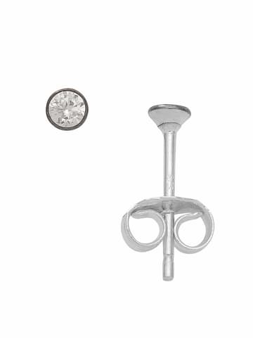 Adeliás 925 Silber Ohrringe / Ohrstecker mit Zirkonia Ø 3 mm in silber