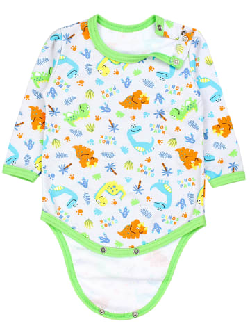TupTam Jungen Baby Body Langarm 5er Pack in grün Modell 1