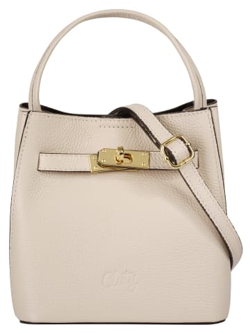 Cluty Umhängetasche echt Leder in beige