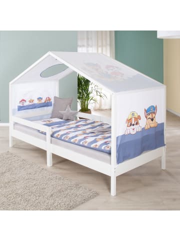 roba Kinder Hausbett, Holz lackiert, mit Schutz & Schubladen 90 x 200 cm - Weiß