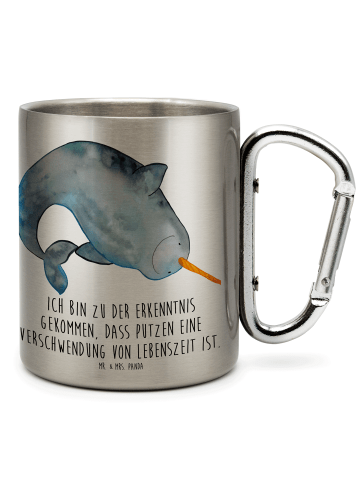 Mr. & Mrs. Panda thermotasse Narwal mit Spruch in Silber