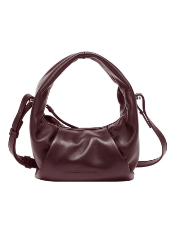 Les Visionnaires Greta Mini Essential Handtasche Leder 23 cm in aubergine