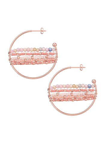 Yokoamii Ohrringe aus Messing mit Glas in roségold