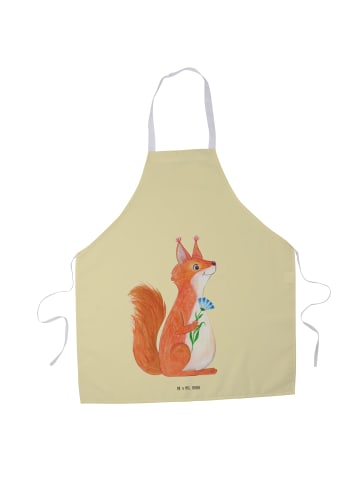 Mr. & Mrs. Panda Küchenschürze Eichhörnchen Blume ohne Spruch in Gelb Pastell