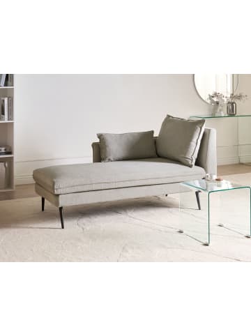 Beliani Chaiselongue YERRES in Grau/Schwarz - (W) 168 x (H) 79 x (L) 87 cm